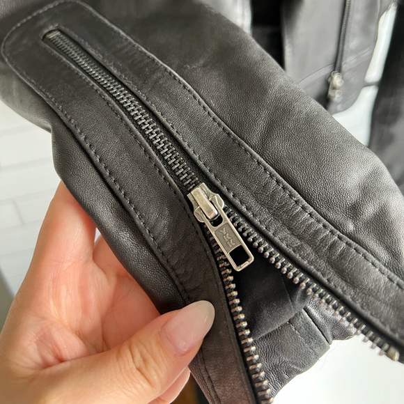 Mackage Black Leather Jacket - Picture 4 of 8